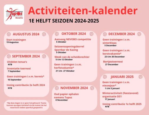 Activiteitenkalender 2024